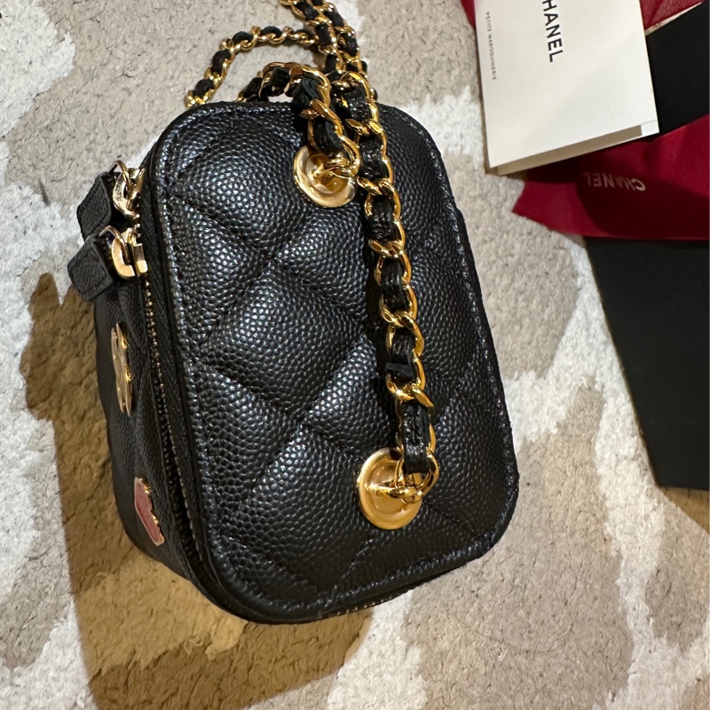 chanel 經典雙c logo 化妝包 撲克牌系列-4