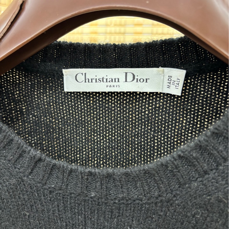 Dior黑色刺繡山羊絨毛衣 M 碼-2