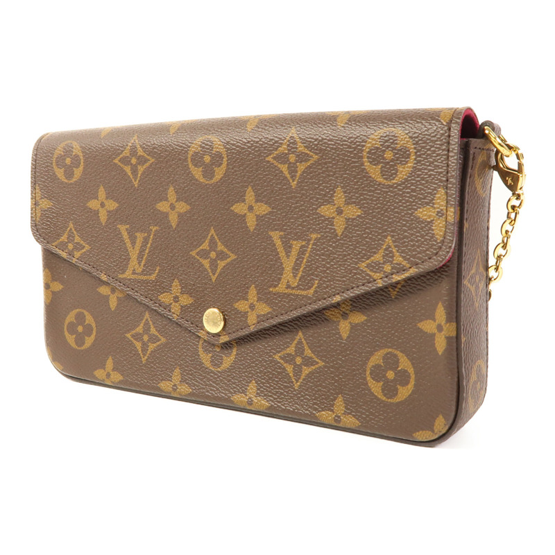 LOUIS VUITTON Monogram Felicie Pochette金扣鏈帶肩背袋-2