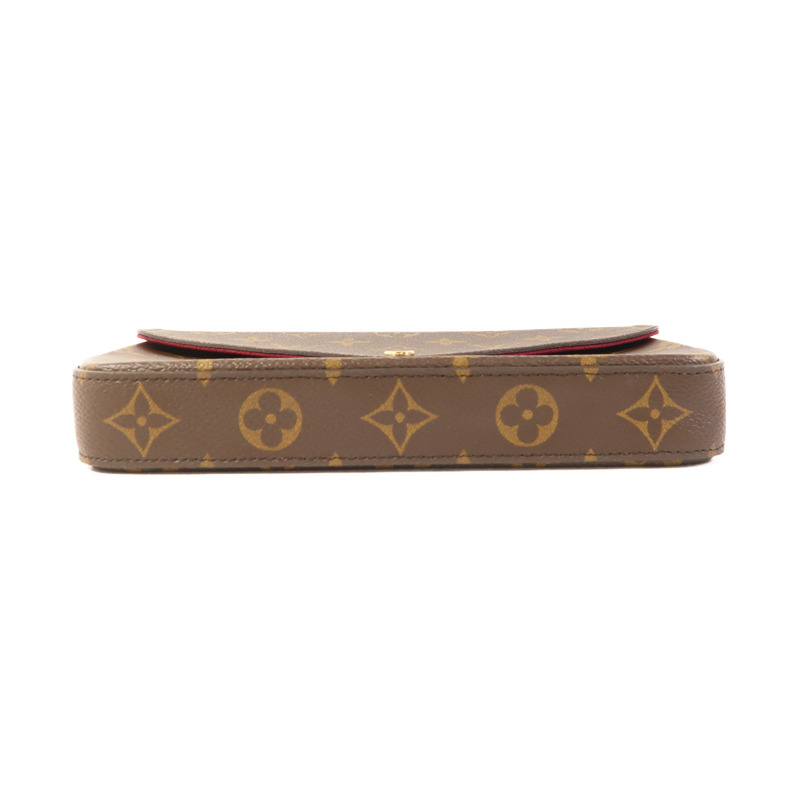 LOUIS VUITTON Monogram Felicie Pochette金扣鏈帶肩背袋-3