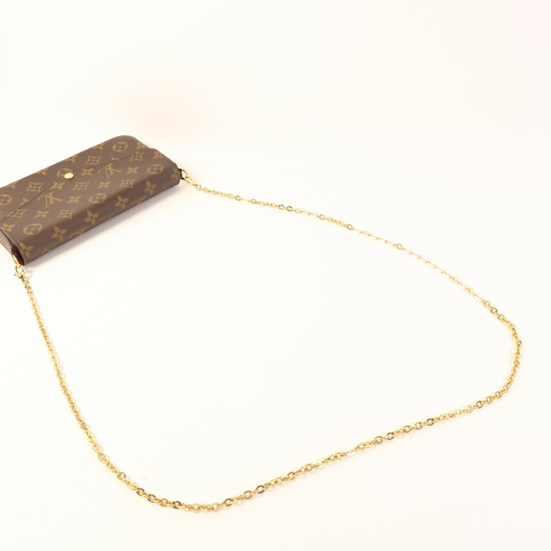 LOUIS VUITTON Monogram Felicie Pochette金扣鏈帶肩背袋-4