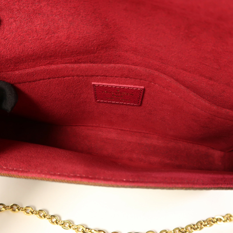 LOUIS VUITTON Monogram Felicie Pochette金扣鏈帶肩背袋-5
