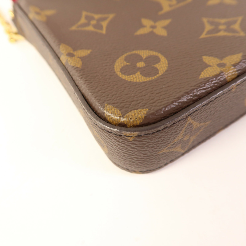 LOUIS VUITTON Monogram Felicie Pochette金扣鏈帶肩背袋-13