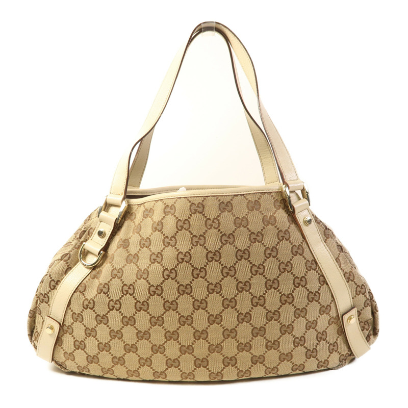 GUCCI 帆布Shoulder Bag銀扣肩背袋-1