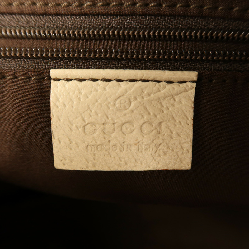 GUCCI 帆布Shoulder Bag銀扣肩背袋-6