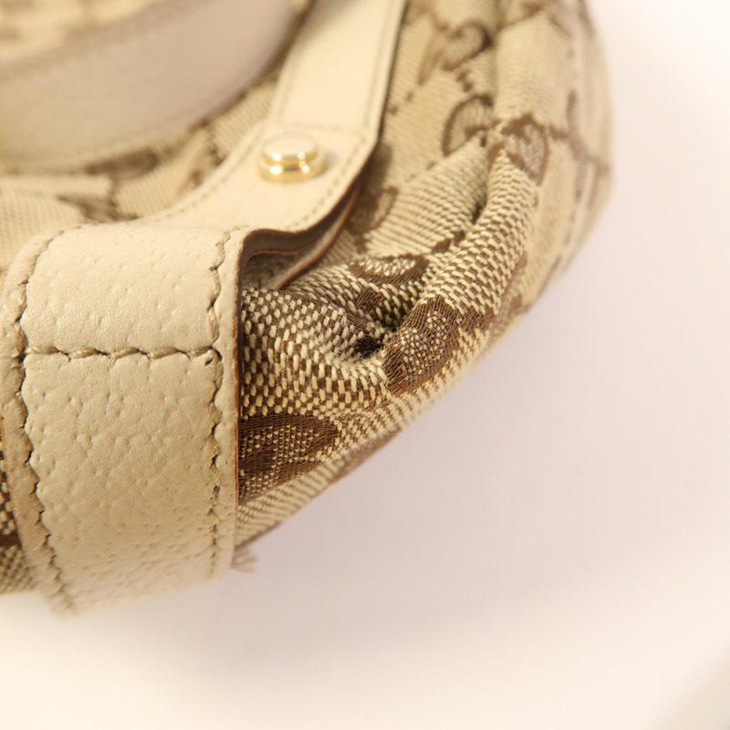 GUCCI 帆布Shoulder Bag銀扣肩背袋-11