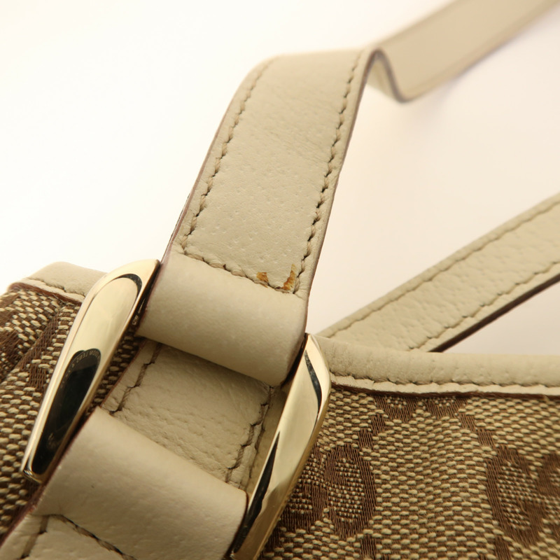 GUCCI 帆布Shoulder Bag銀扣肩背袋-13