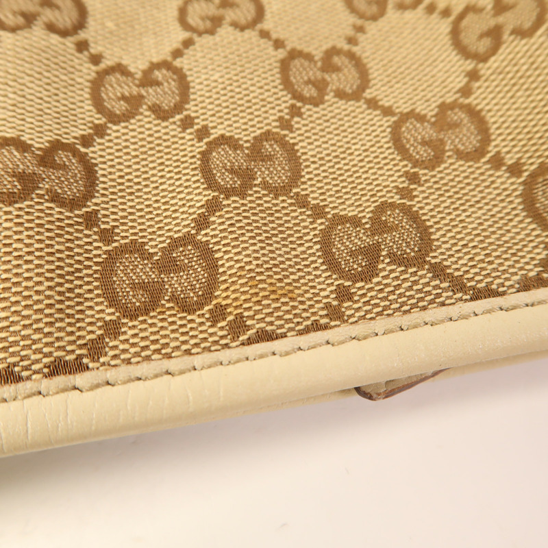 GUCCI 帆布Shoulder Bag銀扣肩背袋-14