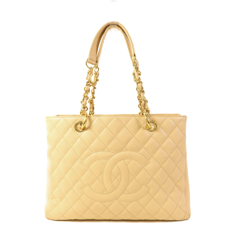 CHANEL 牛皮皮革GST Grand Shopping Tote Bag金扣肩背袋/手挽袋-0