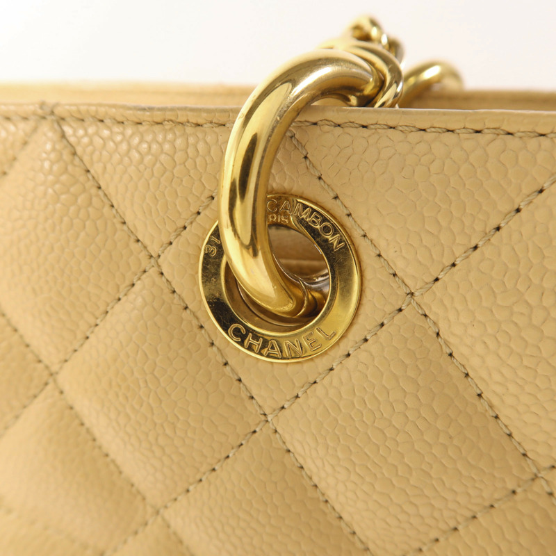 CHANEL 牛皮皮革GST Grand Shopping Tote Bag金扣肩背袋/手挽袋-10