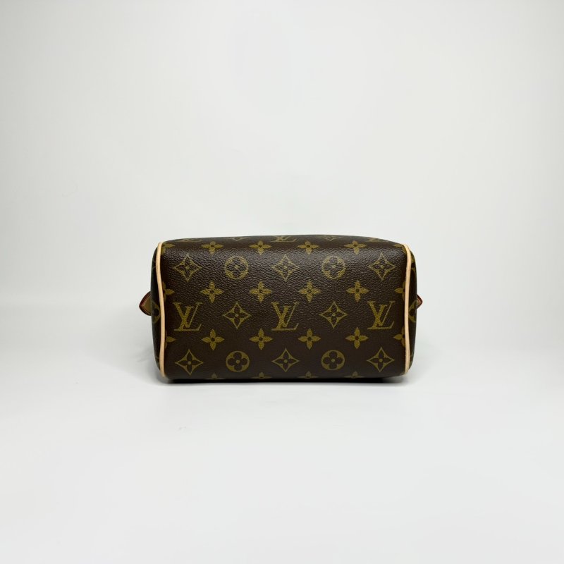 LV 原花橘粉背帶Speedy20手提斜背包M46594-4