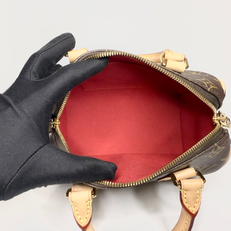 LV 原花橘粉背帶Speedy20手提斜背包M46594-8