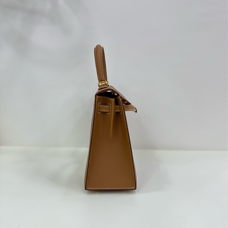 Hermes kelly 25 金棕金扣 epsom皮 Y刻 2021年原購證 99新近閒置-3