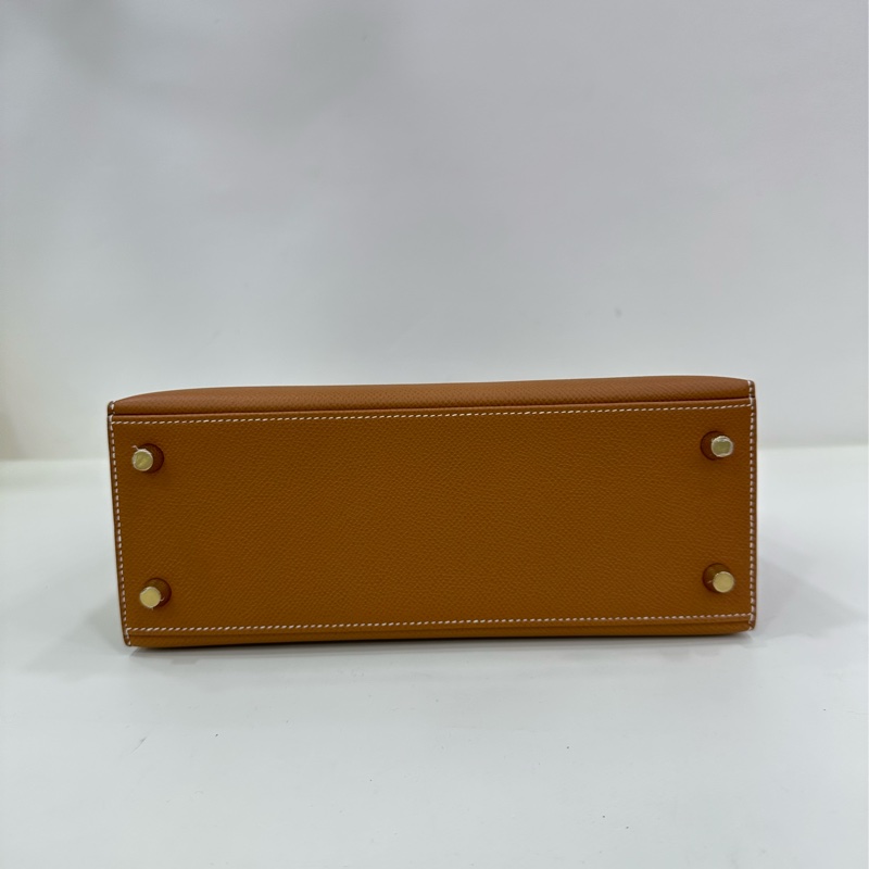 Hermes kelly 25 金棕金扣 epsom皮 Y刻 2021年原購證 99新近閒置-7