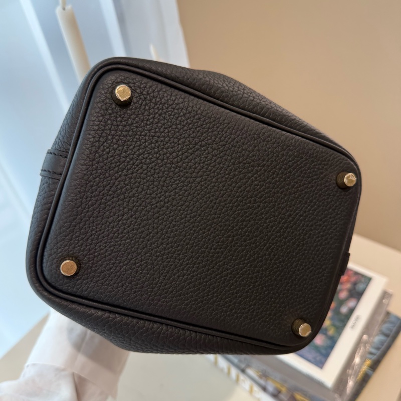 HERMES Picotin 18 黑金 W刻 有購證-4