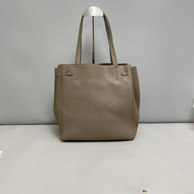 Celine big bag系列牛皮荔枝紋大象灰購物袋 肩背包-1