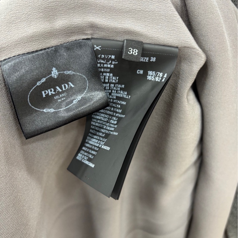Prada/普拉達立體洋裝灰色38碼 近全新-2