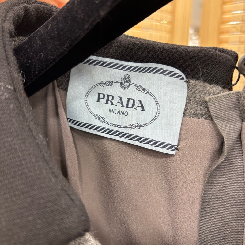 Prada/普拉達立體洋裝灰色38碼 近全新-3