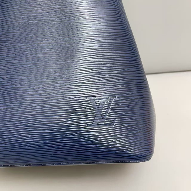 LV路易威登NeoNoe深藍色Epi水波紋水桶包肩背包-7