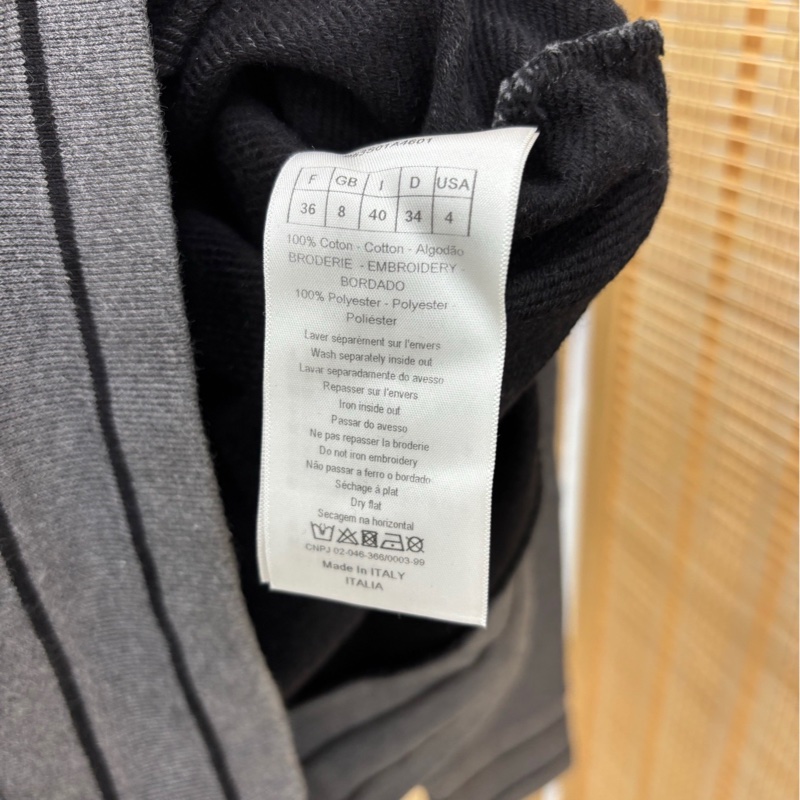 Dior 灰色logo愛心印花圓領長袖衛衣/36碼-3