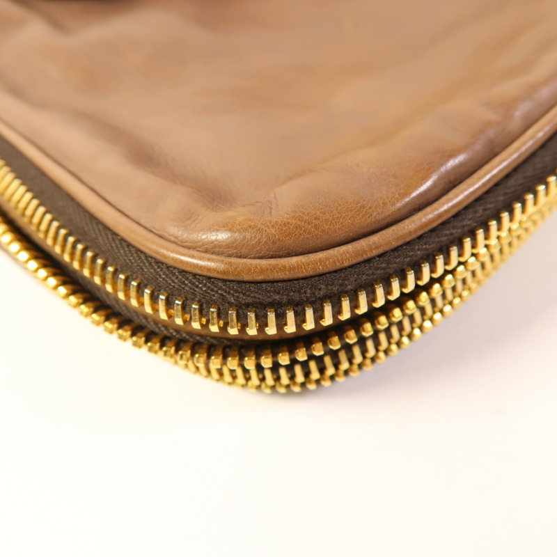 PRADA 牛皮皮革Shoulder Bag金扣肩背袋-12
