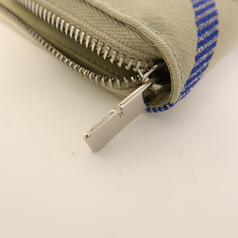 BURBERRY 帆布Long Wallet銀扣長錢包-10