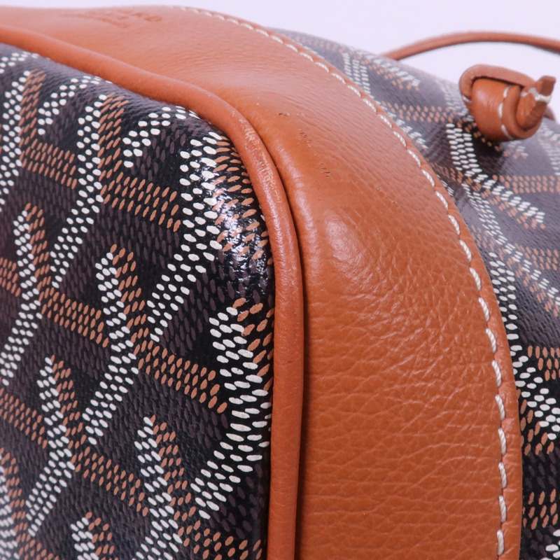 GOYARD 塗層帆布Petit Flot Bucket Bag銀扣肩背袋-8