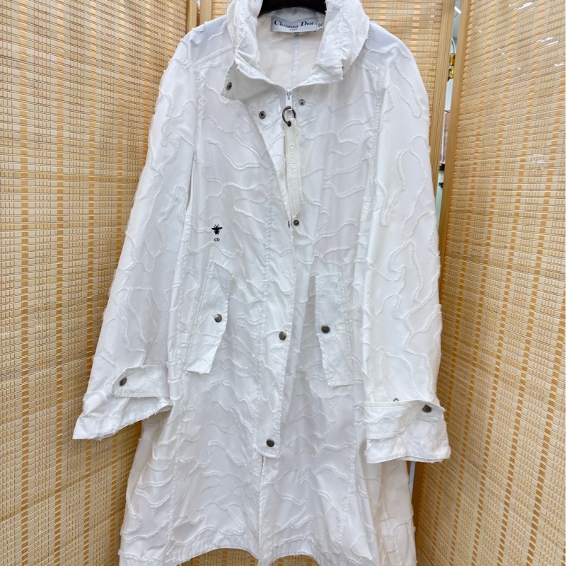 Dior白色長風衣外套，ab同款 38碼-0