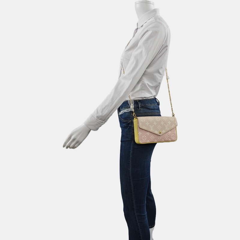 LV路易威登 全皮壓紋拼色三合一 晶片款-1