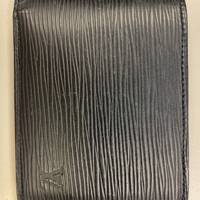 LV 黑色水波紋經典短夾-6