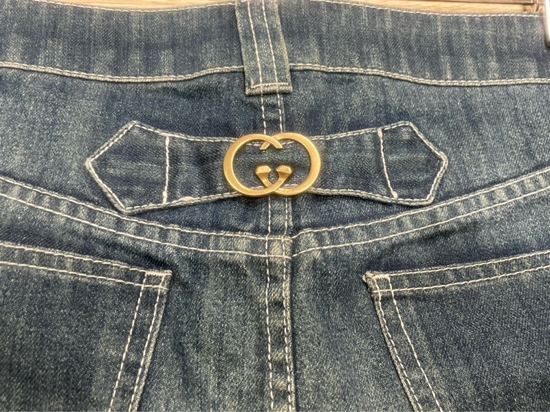 Gucci 經典logo 中腰牛仔裙-2