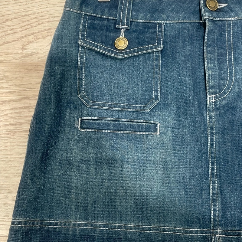 Gucci 經典logo 中腰牛仔裙-5