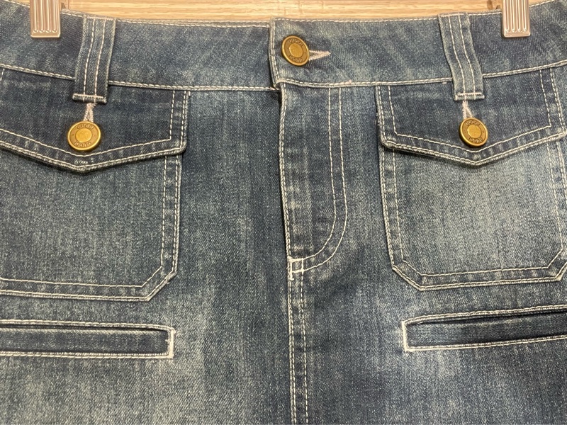 Gucci 經典logo 中腰牛仔裙-13