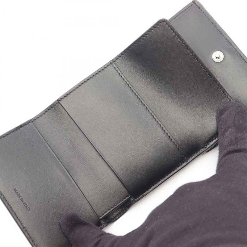 CELINE 女士三折皮夾 10E603BEL 黑色真皮二手-2