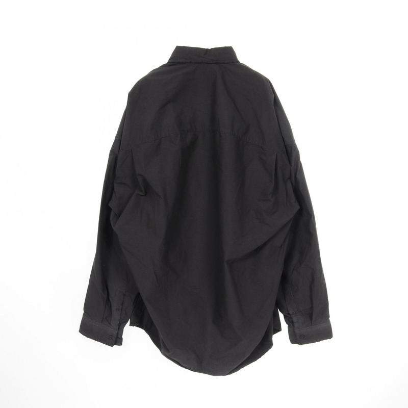 BALENCIAGA 長袖襯衫 795142 棉質尼龍黑色二手男款 S 碼-1