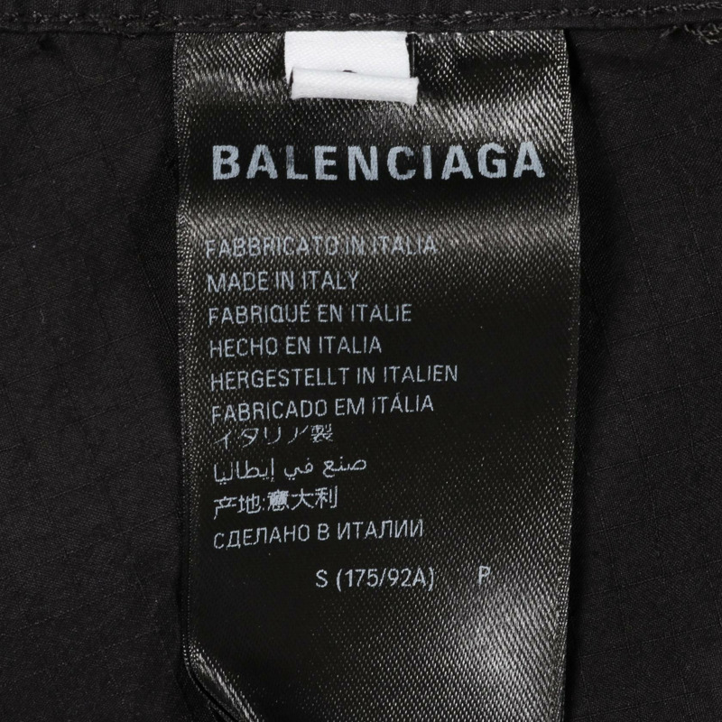 BALENCIAGA 長袖襯衫 795142 棉質尼龍黑色二手男款 S 碼-4
