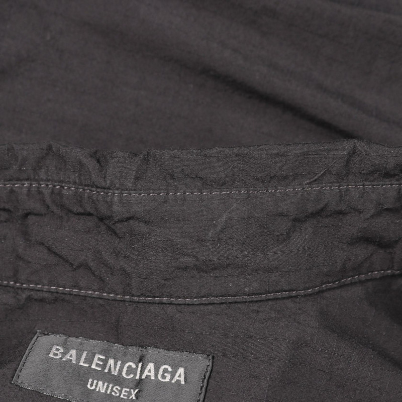 BALENCIAGA 長袖襯衫 795142 棉質尼龍黑色二手男款 S 碼-5