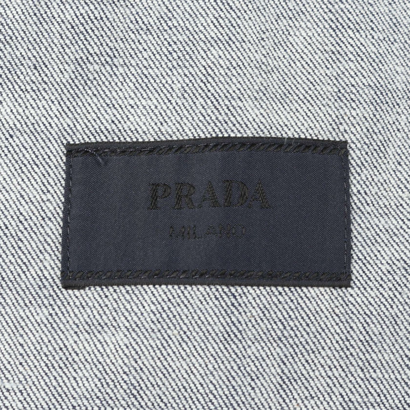 PRADA 牛仔夾克 GEB257 棉質海軍藍 XL 號 二手男式-2