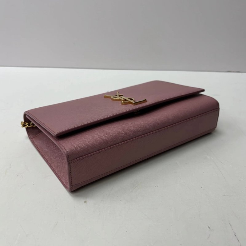 YSL 粉色KATE中號肩背斜背包 24*14.5*5.5 98新 配件塵袋-4