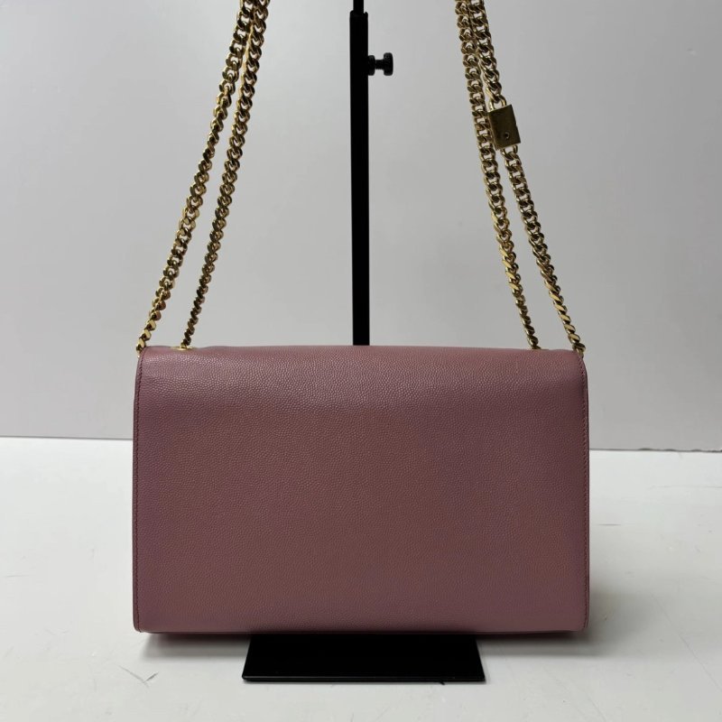 YSL 粉色KATE中號肩背斜背包 24*14.5*5.5 98新 配件塵袋-5