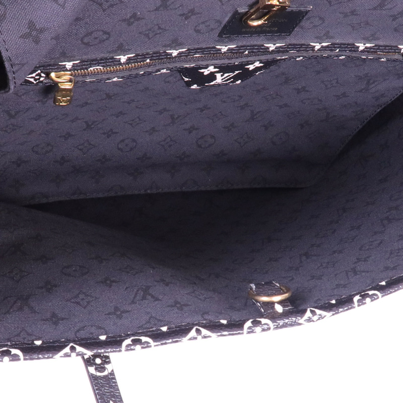 LOUIS VUITTON Monogram Giant Crafty Neverfull MM金扣手挽袋-4