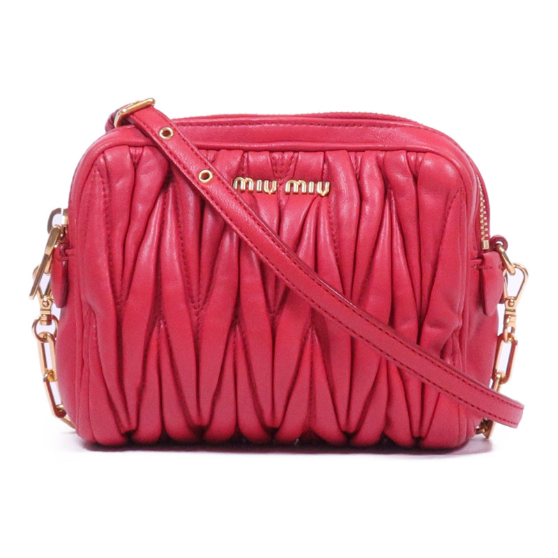 Miu Miu 羊皮皮革Shoulder Bag金扣肩背袋-0