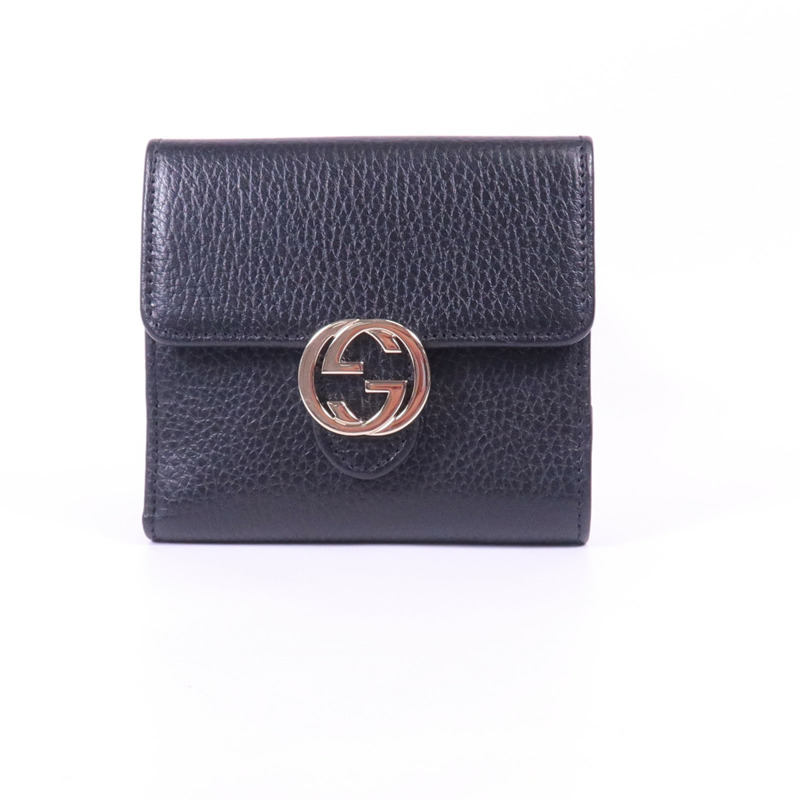 GUCCI 牛皮皮革Wallet銀扣錢包-0