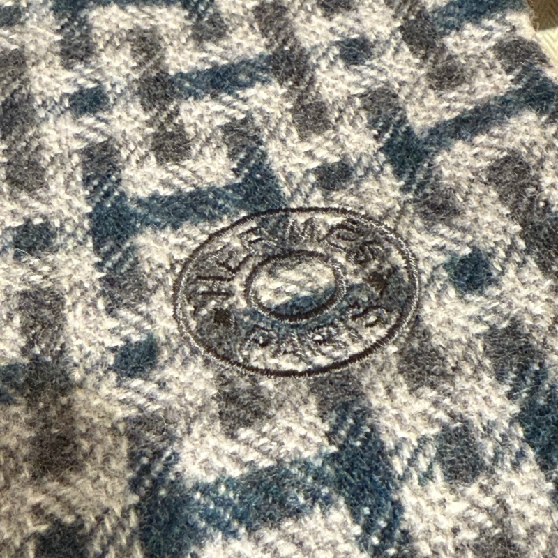 Hermes H馬賽克羊絨圍巾-4