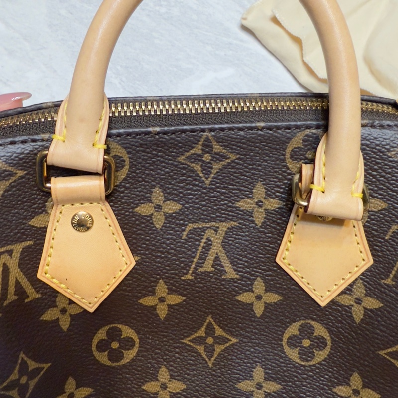 Louis Vuitton Speedy 20 奶茶肩帶 老花全配-7