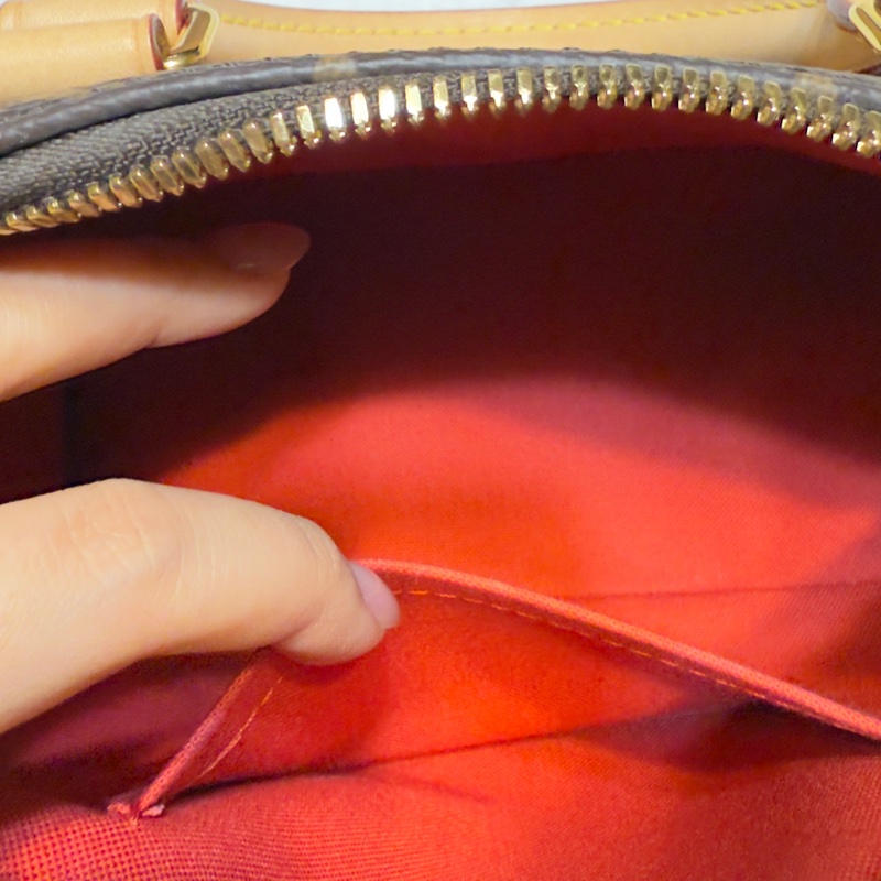 Louis Vuitton Speedy 20 奶茶肩帶 老花全配-15