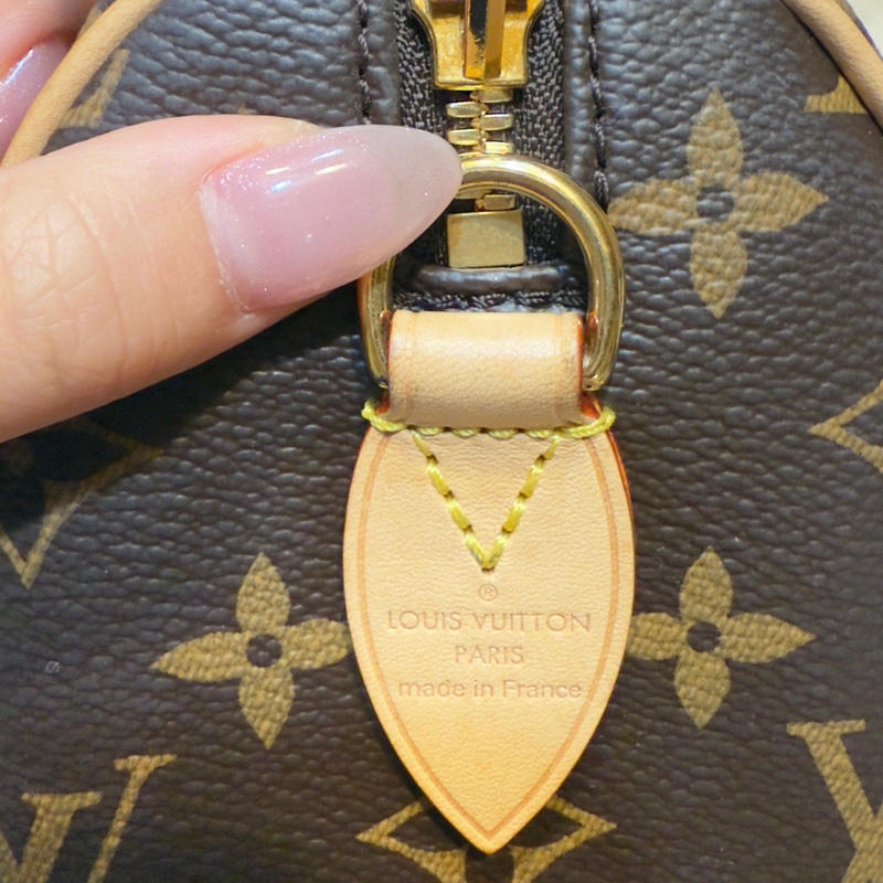 Louis Vuitton Speedy 20 奶茶肩帶 老花全配-24
