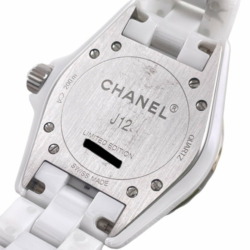 CHANEL J12 H4863 女士腕錶,白色陶瓷,粉紅光芒,限量 1,200 枚,8 顆鑽石-7