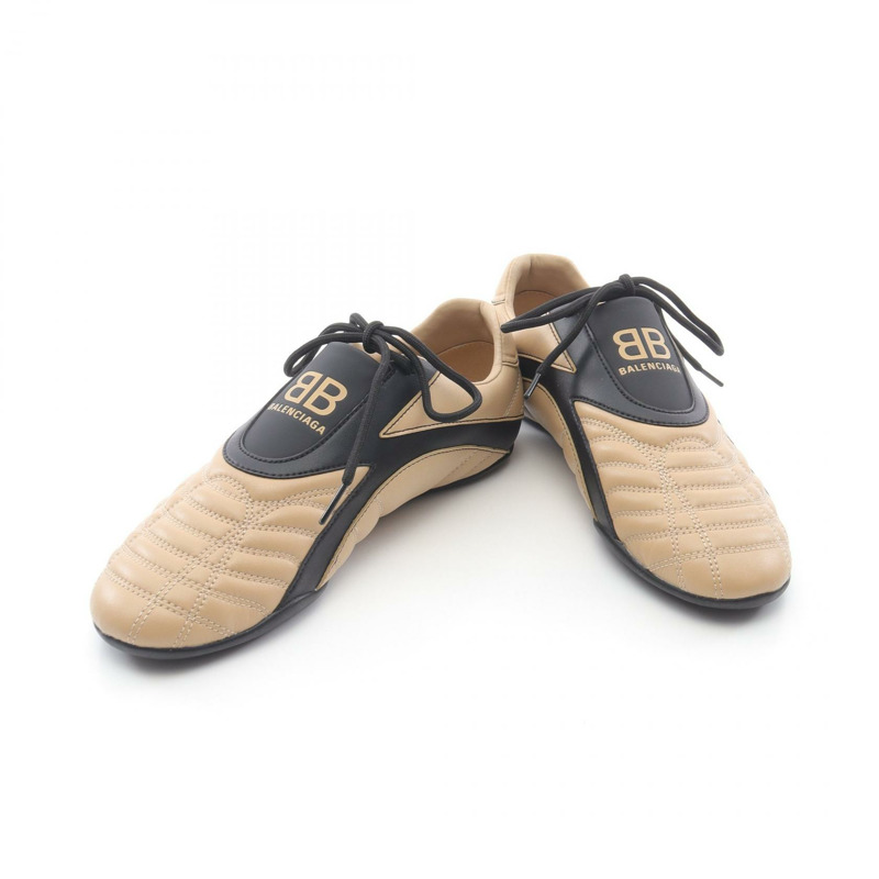 BALENCIAGA ZEN 運動鞋 617539 皮革米色黑色二手男款 US9 碼-2