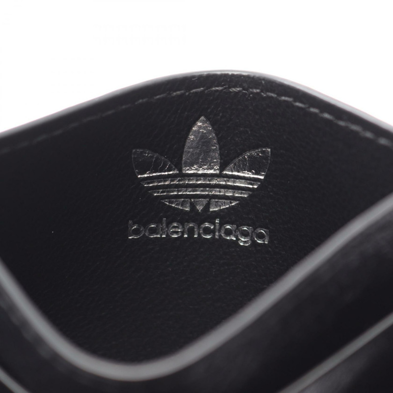 BALENCIAGA × adidas 卡夾 721895 皮革 黑色 白色 二手 男女通用-3